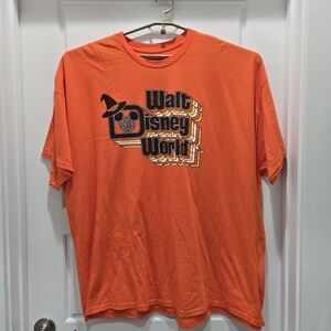 DISNEY PARKS ORANGE SHORT SLEEVE COTTON T-SHIRT HALLOWEEN RETRO WDW UNISEX 3XL